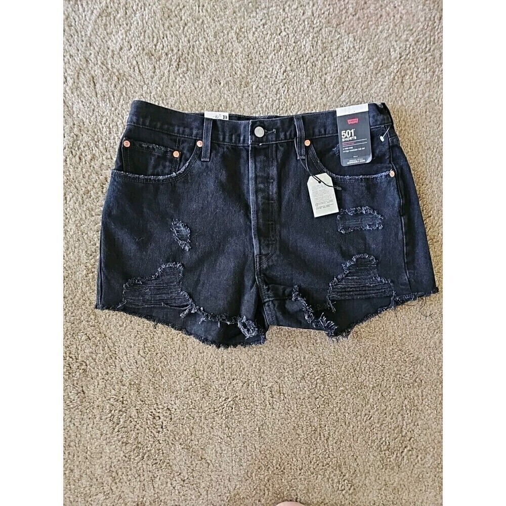 Levi's 501 High Rise Shorts Black Size 31